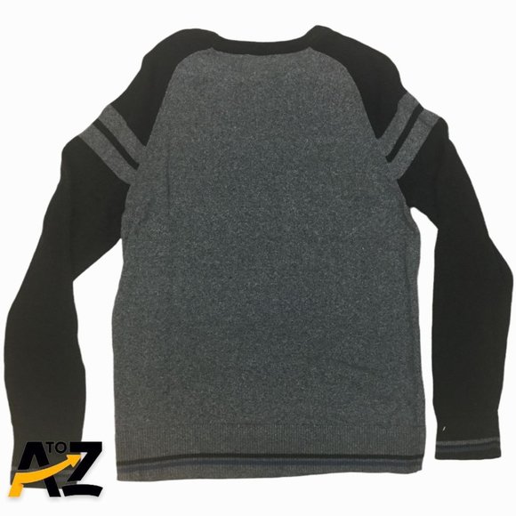 Men's Gray Striped American Rag Crewneck Sweater Size M Medium - Picture 3 of 10